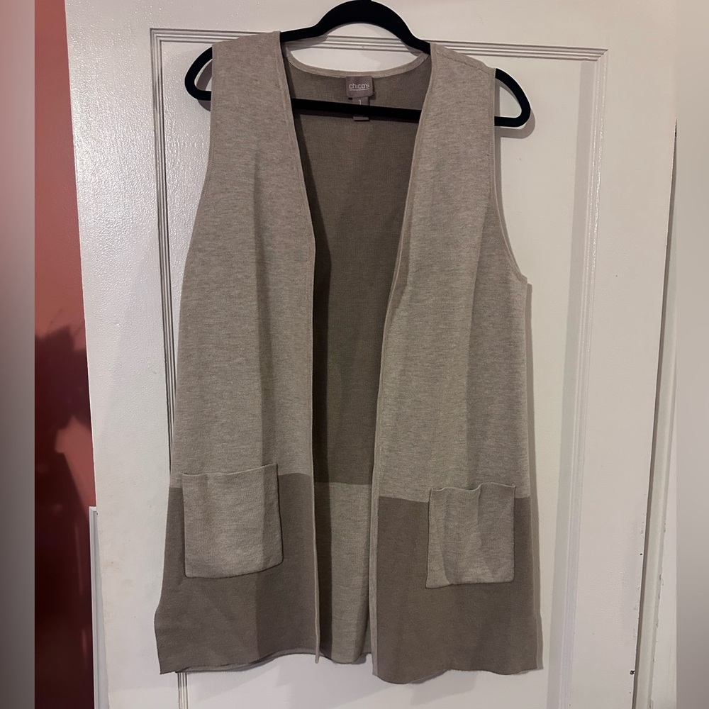 Taupe Chicos Sweater Vest